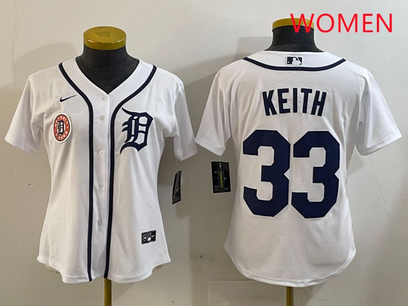 Women Detroit Tigers #33 Keith White Game 2025 Nike MLB Jersey style 3->women mlb jersey->Women Jersey